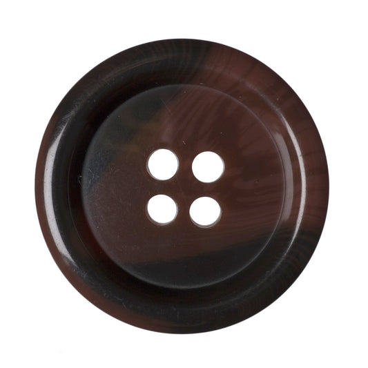 25mm Variegated Tan Horn Effect 4 Hole Button