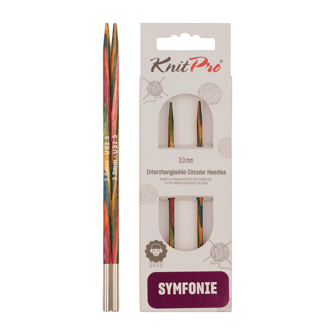Knit Pro Symfonie 2 Circular Interchangeable Knitting Pins (Various Sizes)
