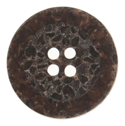 25mm Dark Brown Macademia 4 Hole Button