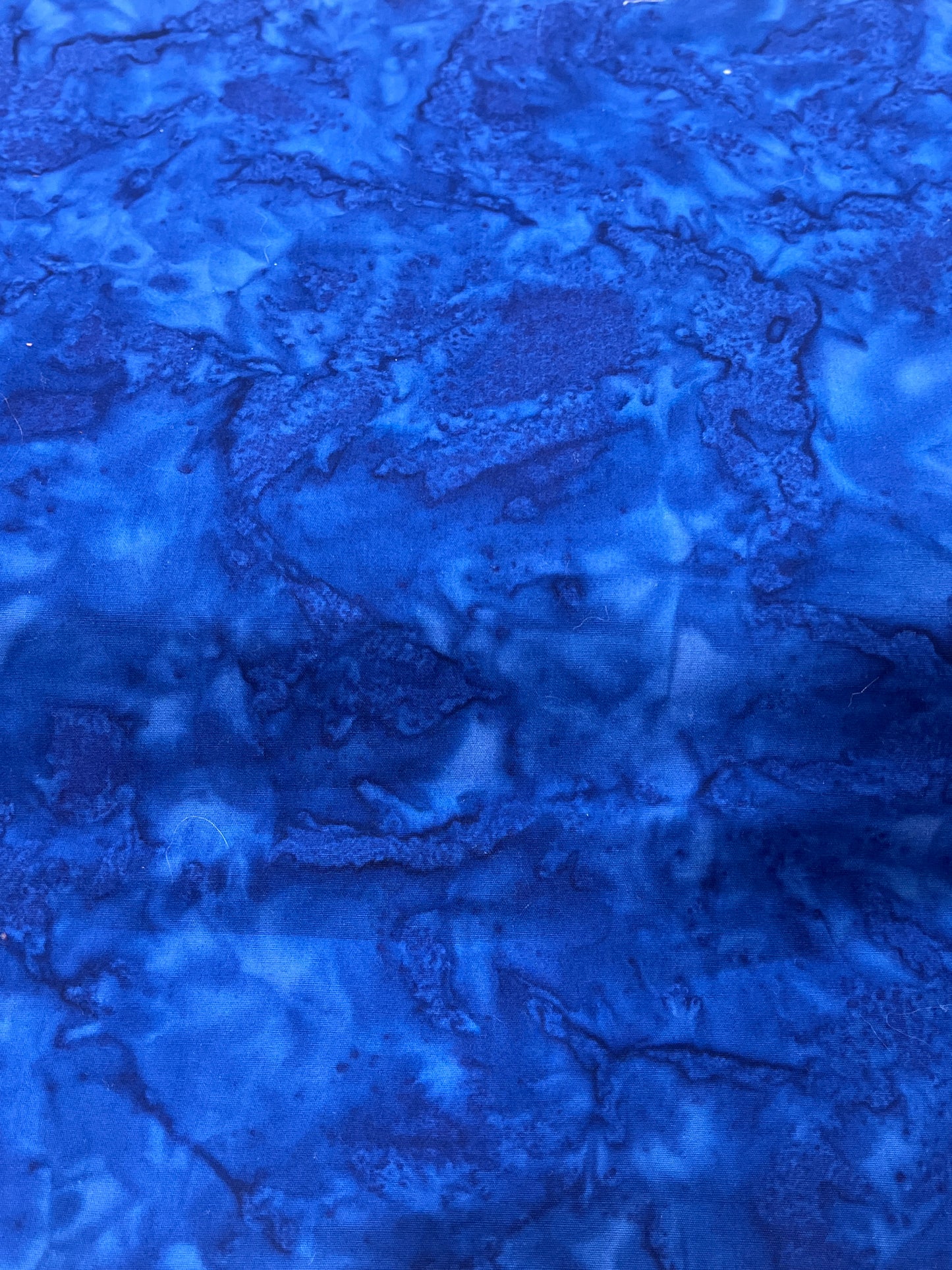Blue Batik Cotton Fabric (Price Per 25cm)