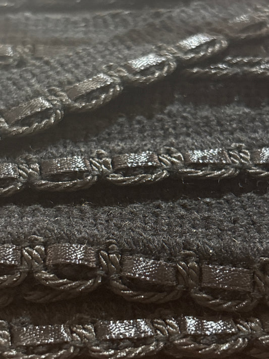 19mm Black Ribbon Edge Braid Trim (Price per 25cm)
