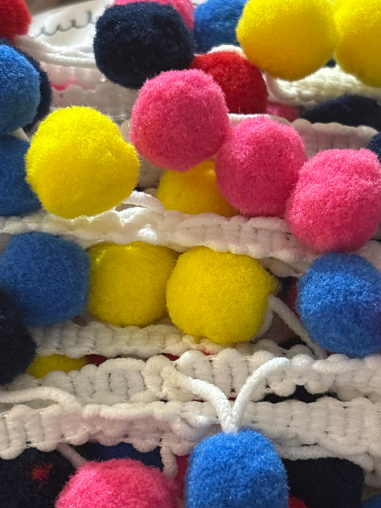 29mm Pom Pom Trim - 2 Colours (Price per 25cm)