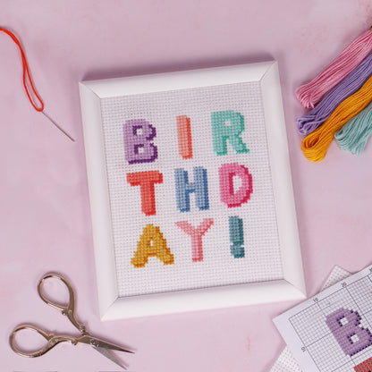 Trimits Counted Cross Stitch Kit Mini Birthday
