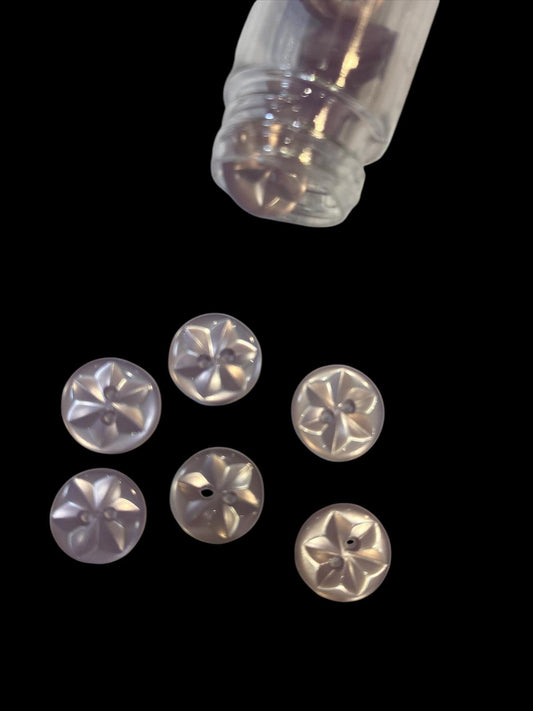 11mm Pale Mauve Star 2 Hole Button