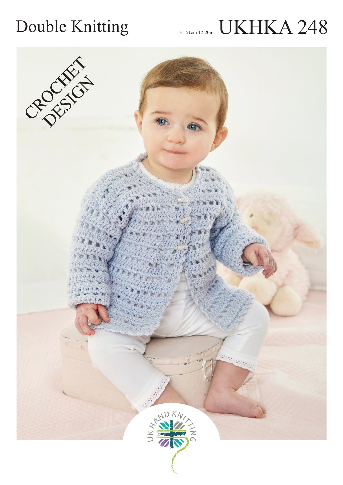 UKHKA 248 Childrens Cardigan Crochet Knitting Pattern