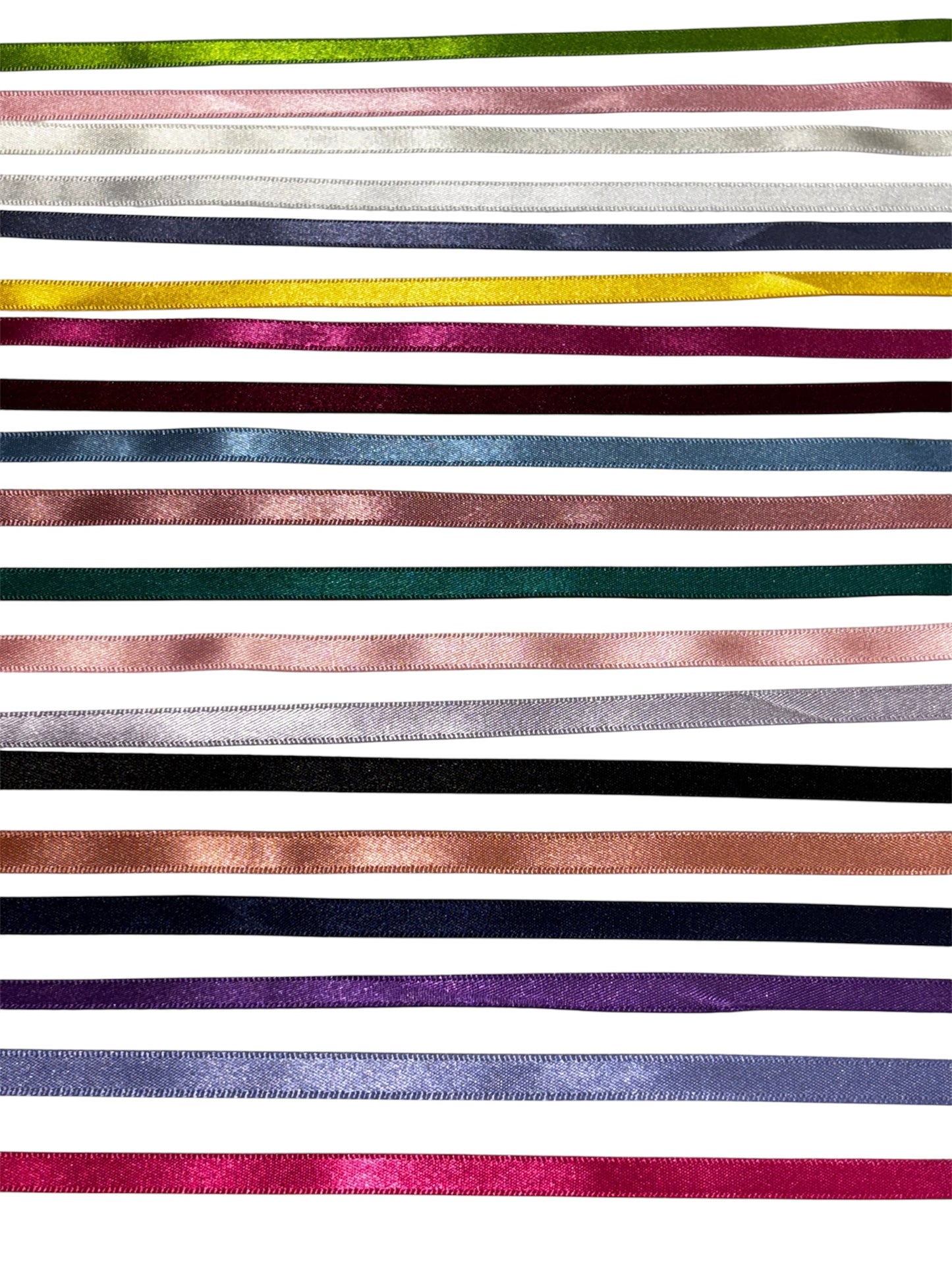 7mm Berisfords Double Faced Ribbon - 19 Colours (Price per 25cm)