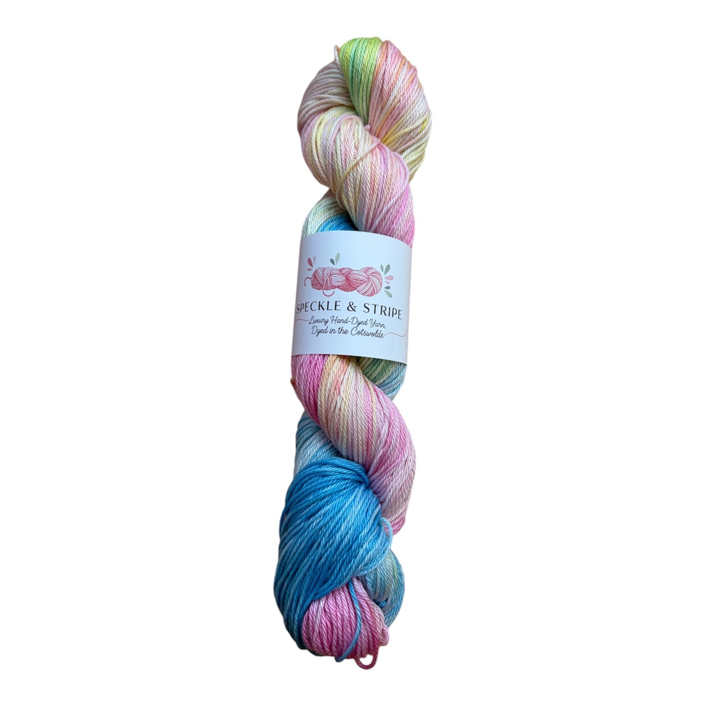Speckle and Stripe Luxury Hand Dyed Cotton Yarn Dk 100g