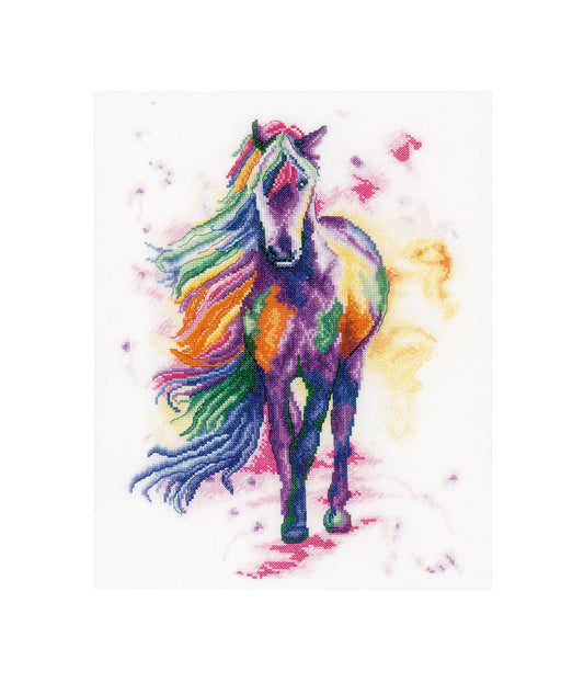 Lanarte Walk In Rainbow Colours Counted Cross Stitch Kit