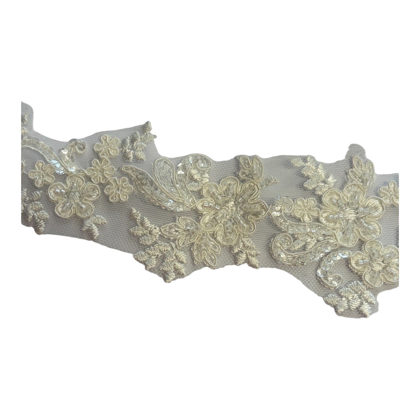 62mm Beaded Bridal Lace (Price per 25cm)