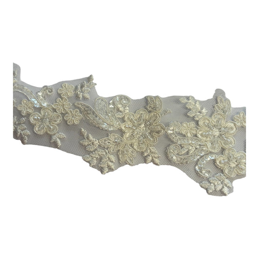 62mm Beaded Bridal Lace (Price per 25cm)