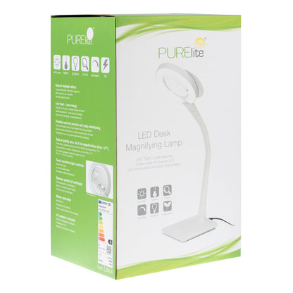PURElite LED Desk Magnifying Lamp