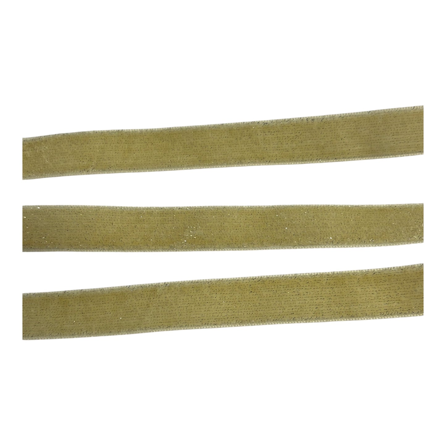 20mm Cream Tinsel Velvet Ribbon (Priced per 25cm)