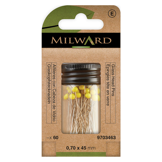 0,70 x 45mm Glass Headed Pins