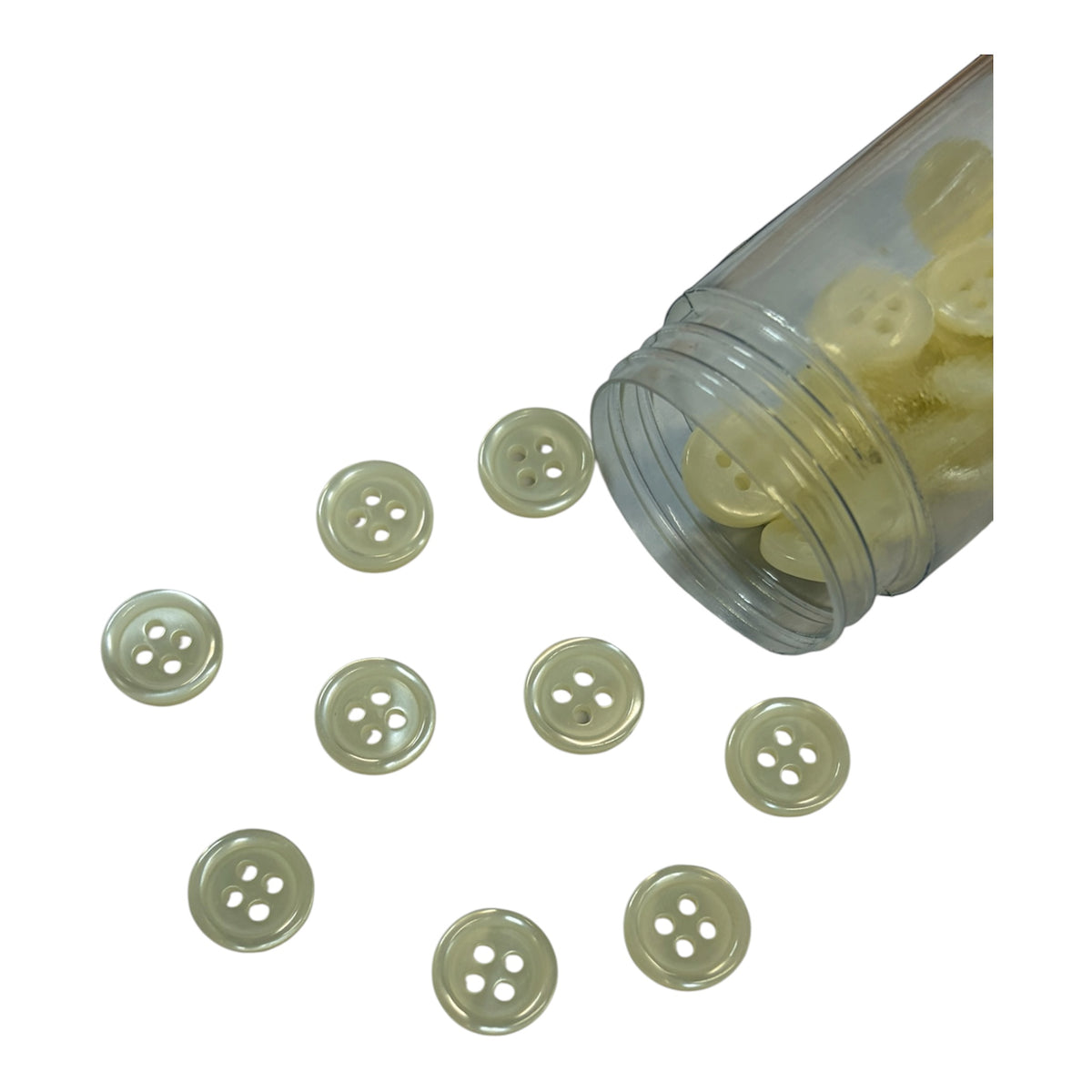11mm Cream 4 Hole Shirt Button