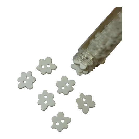 15mm White Cloud 2 Hole Button
