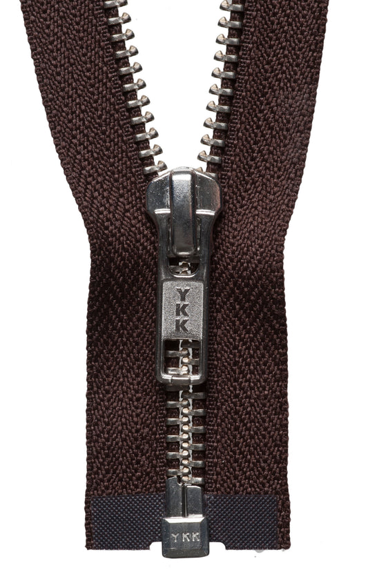 YKK 61cm/ 24” Metal Open End Zippers (Various Colours)