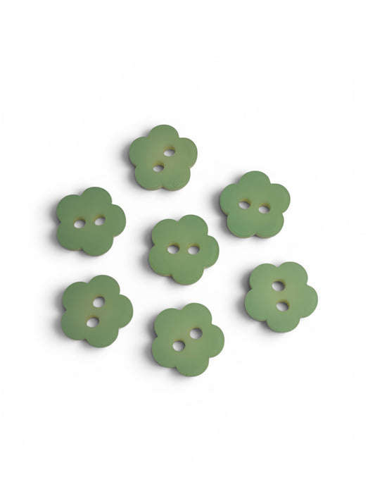 12mm Mint 2 Hole Flower Button