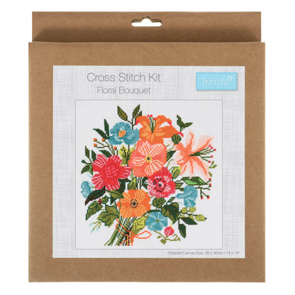 Trimits Counted Cross Stitch Kit Large Floral Bouquet