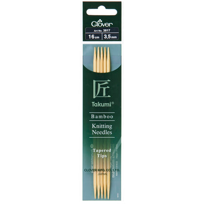 Clover Takumi Bamboo Double-Pointed Needles (16cm)