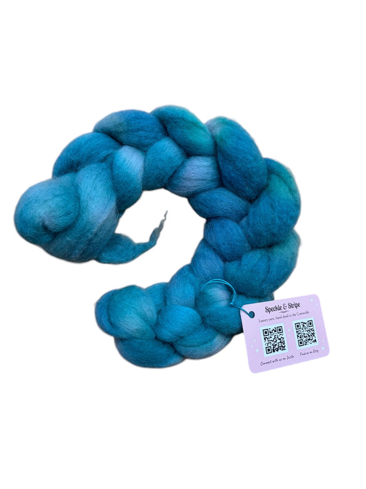 Speckle & Stripe Luxury Hand Dyed Merino Wool Roving (Various Colours)