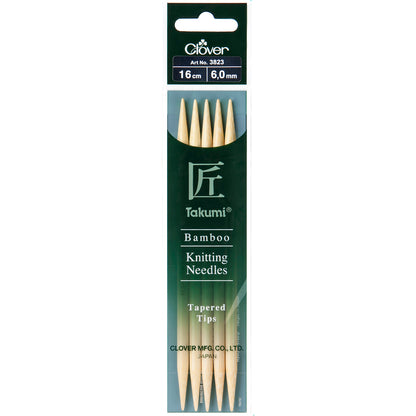 Clover Takumi Bamboo Double-Pointed Needles (16cm)