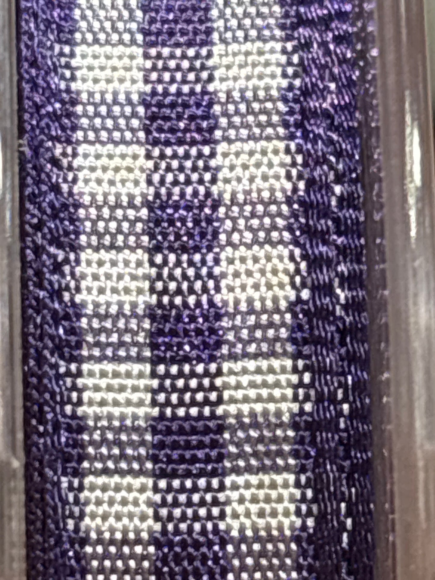 10mm Gingham Ribbon - Purple (Price per 25cm)
