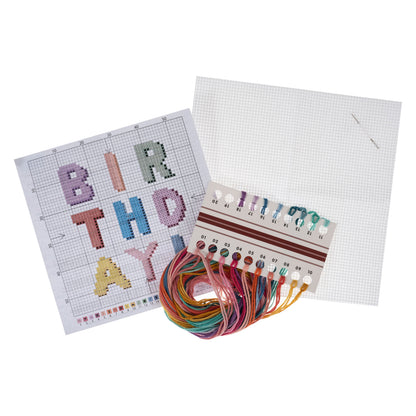 Trimits Counted Cross Stitch Kit Mini Birthday