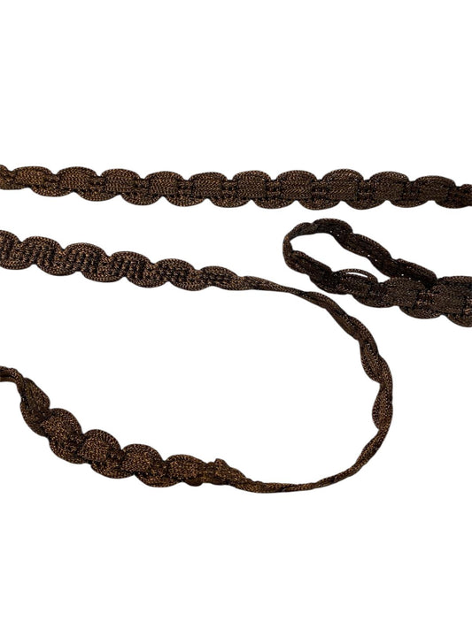 SECONDS - 10mm Furnishing Braid - Chocolate Brown (Price per 25cm)