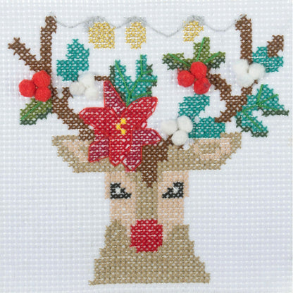 Trimits Counted Cross Stitch Kit Mini Christmas: Reindeer