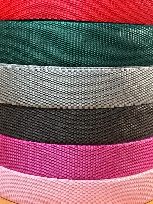 38mm Polypropylene Webbing - 12 Colours (Price per 25cm)
