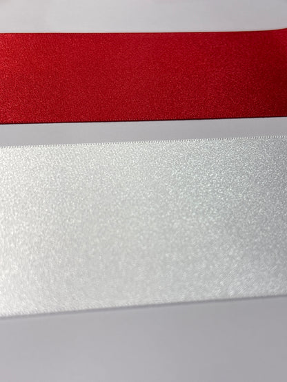 70mm Double Face Satin Ribbon - 2 Colours Available (Price per 25cm)