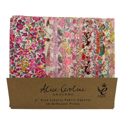 Alice Caroline Liberty 5” Fabric Squares 20pk (various colour-ways)