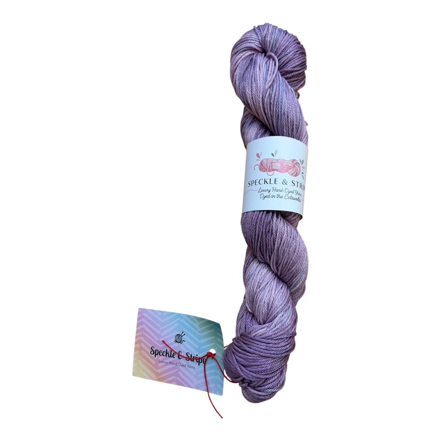 Speckle and Stripe Luxury Hand Dyed Cotton Yarn Dk 100g