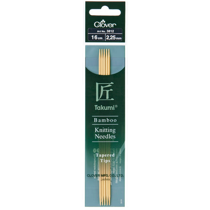 Clover Takumi Bamboo Double-Pointed Needles (16cm)