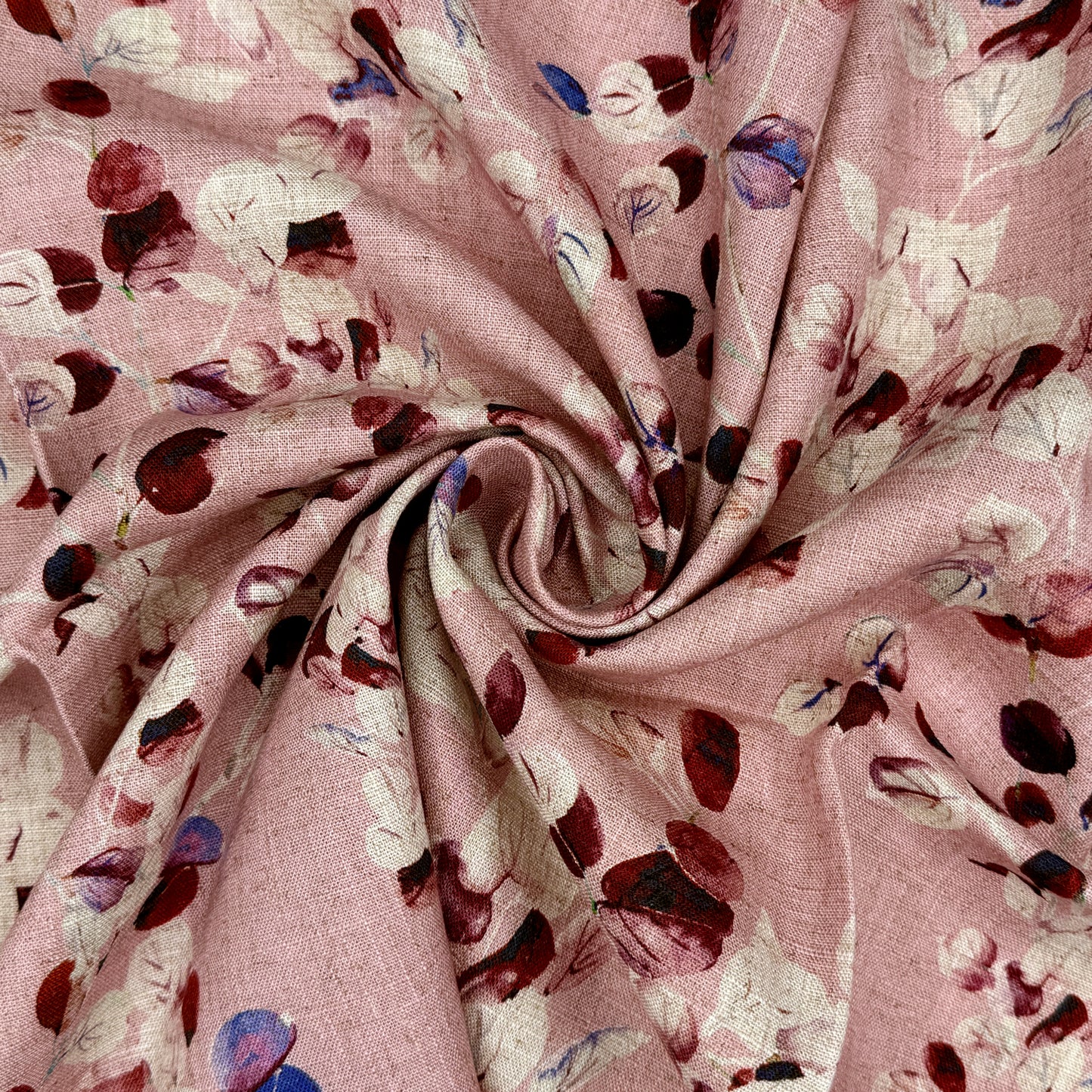 Linen Viscose- Eucalyptus Rose (Price Per 25cm)