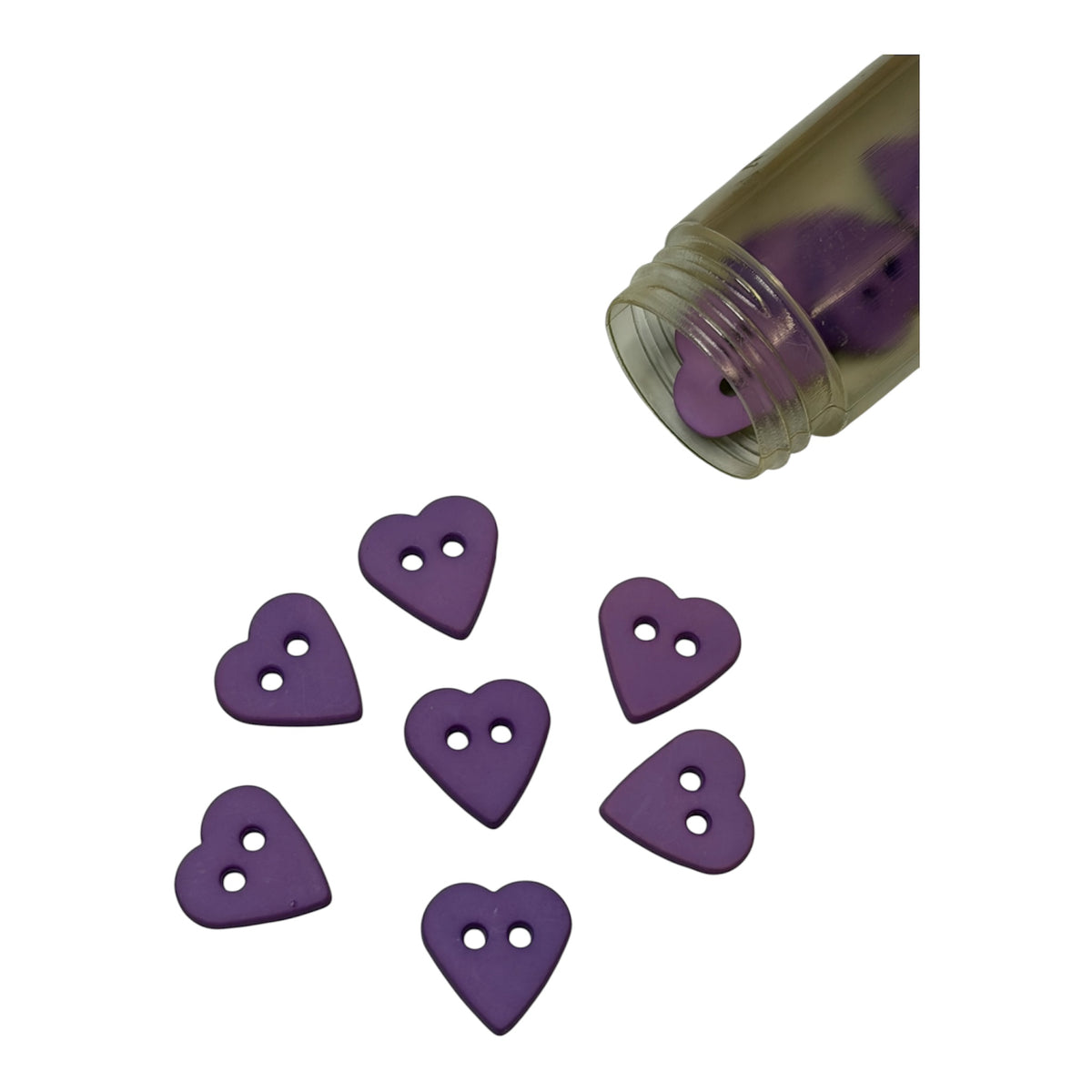 13mm Purple Heart 2 Hole Button