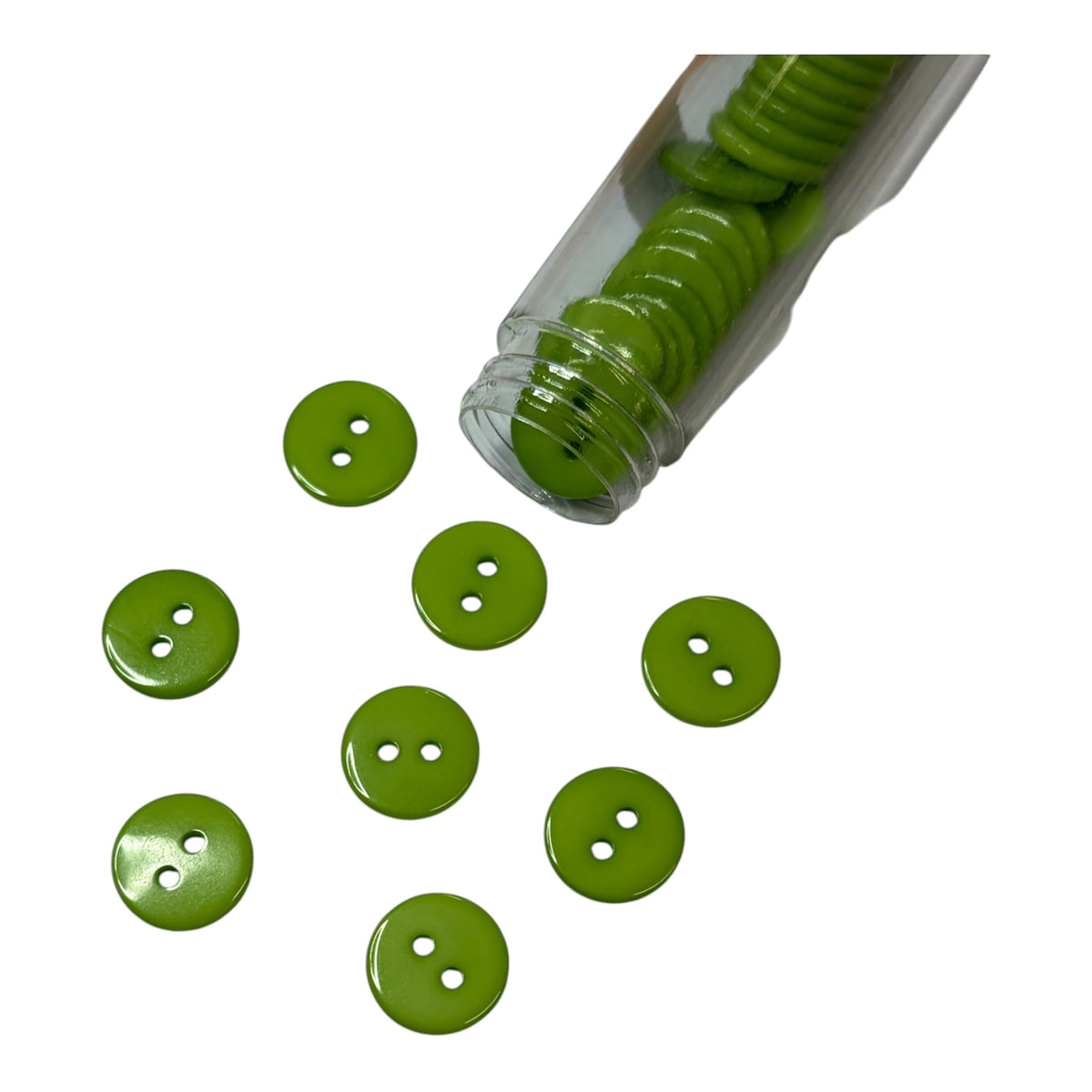 14mm Apple Green 2 Hole Smartie Button