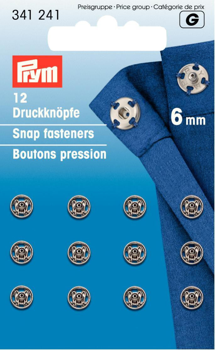 Prym Sew-On Snap Fasteners Various Sizes/ Colours