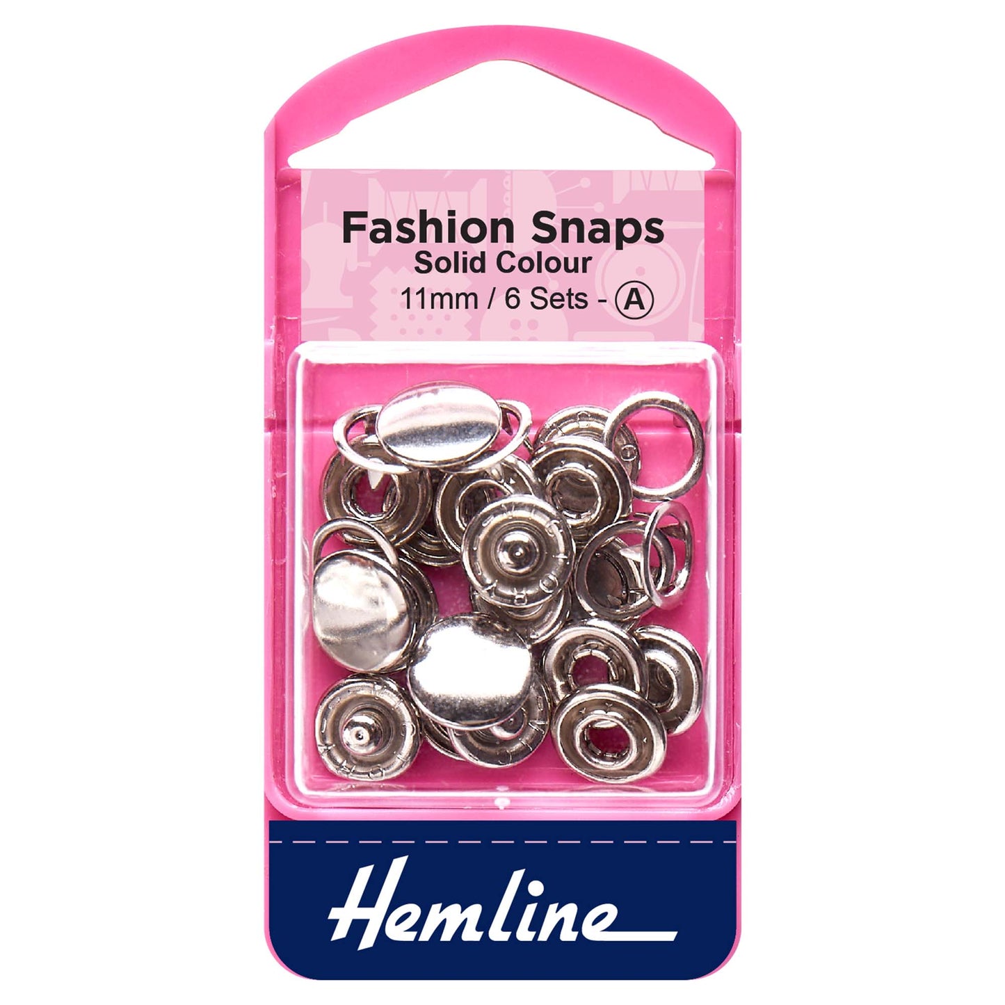 Hemline 11mm Fashion Snaps (various colours)