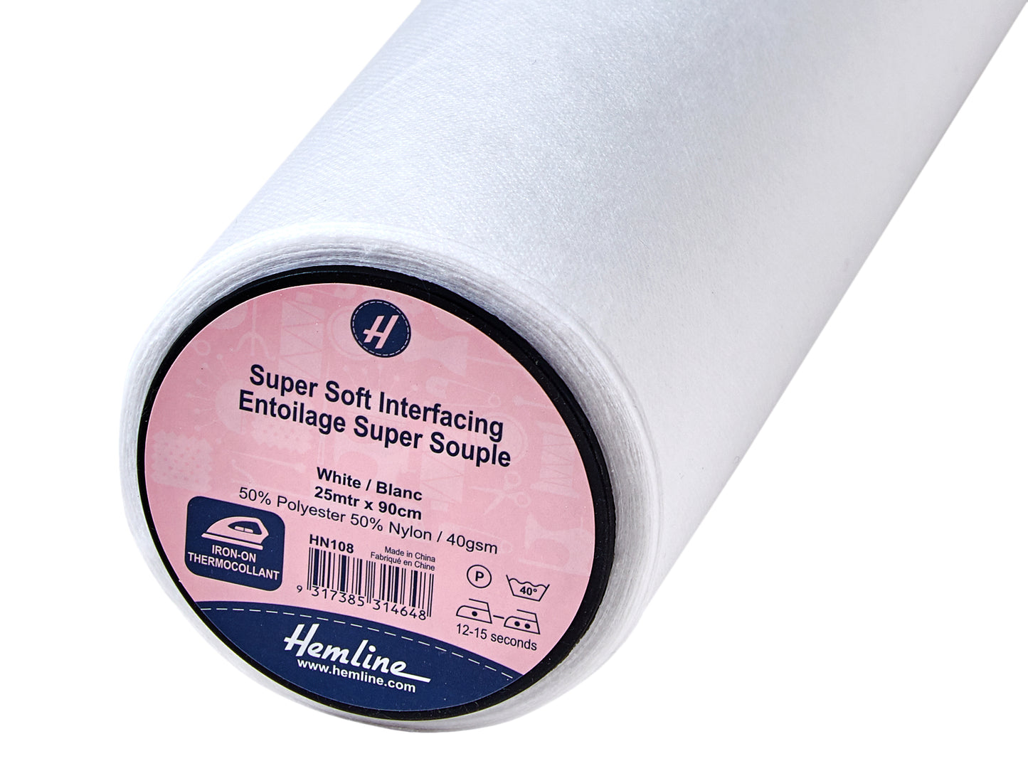 Hemline Supersoft Iron-on Interfacing - 2 Colours (Price Per 25cm)