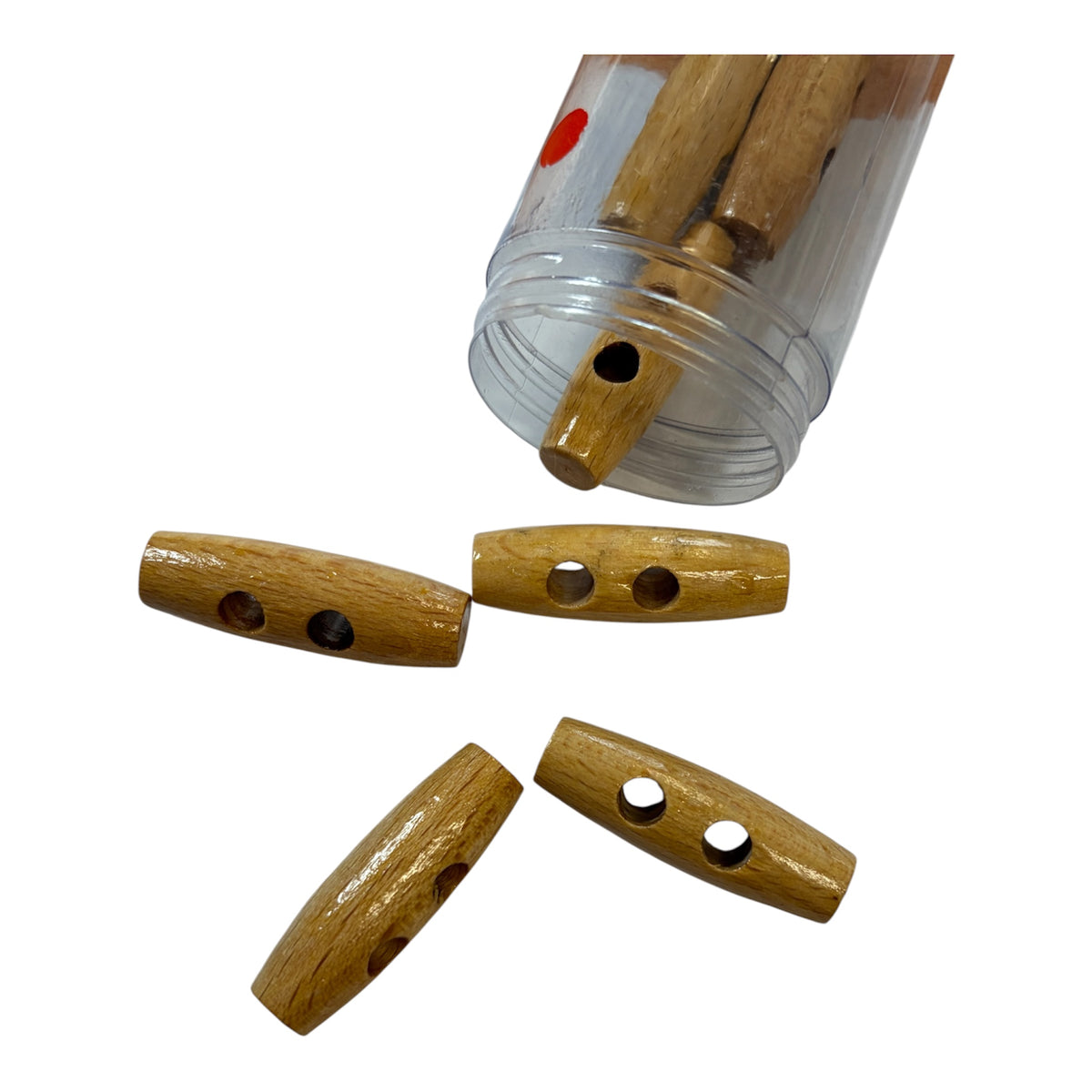48mm Varnished Beech Wood 2 Hole Toggle