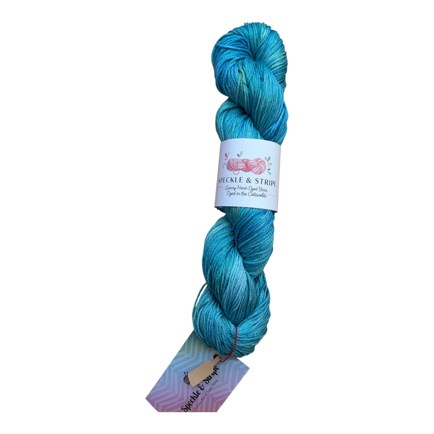 Speckle and Stripe Luxury Hand Dyed Cotton Yarn Dk 100g