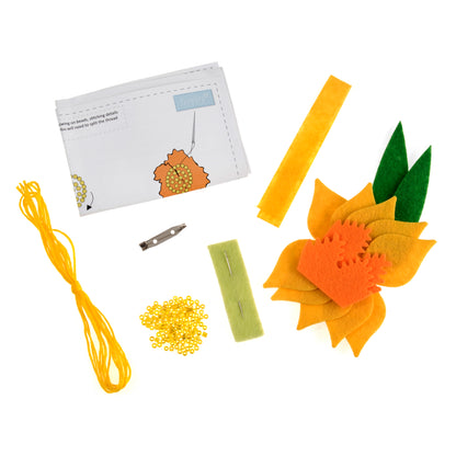Trimits Felt Decoration Kit Daffodil Brooch