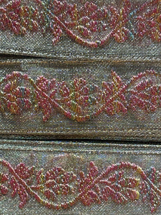 38mm Brocade Organza Braid Trim (Price per 25cm)