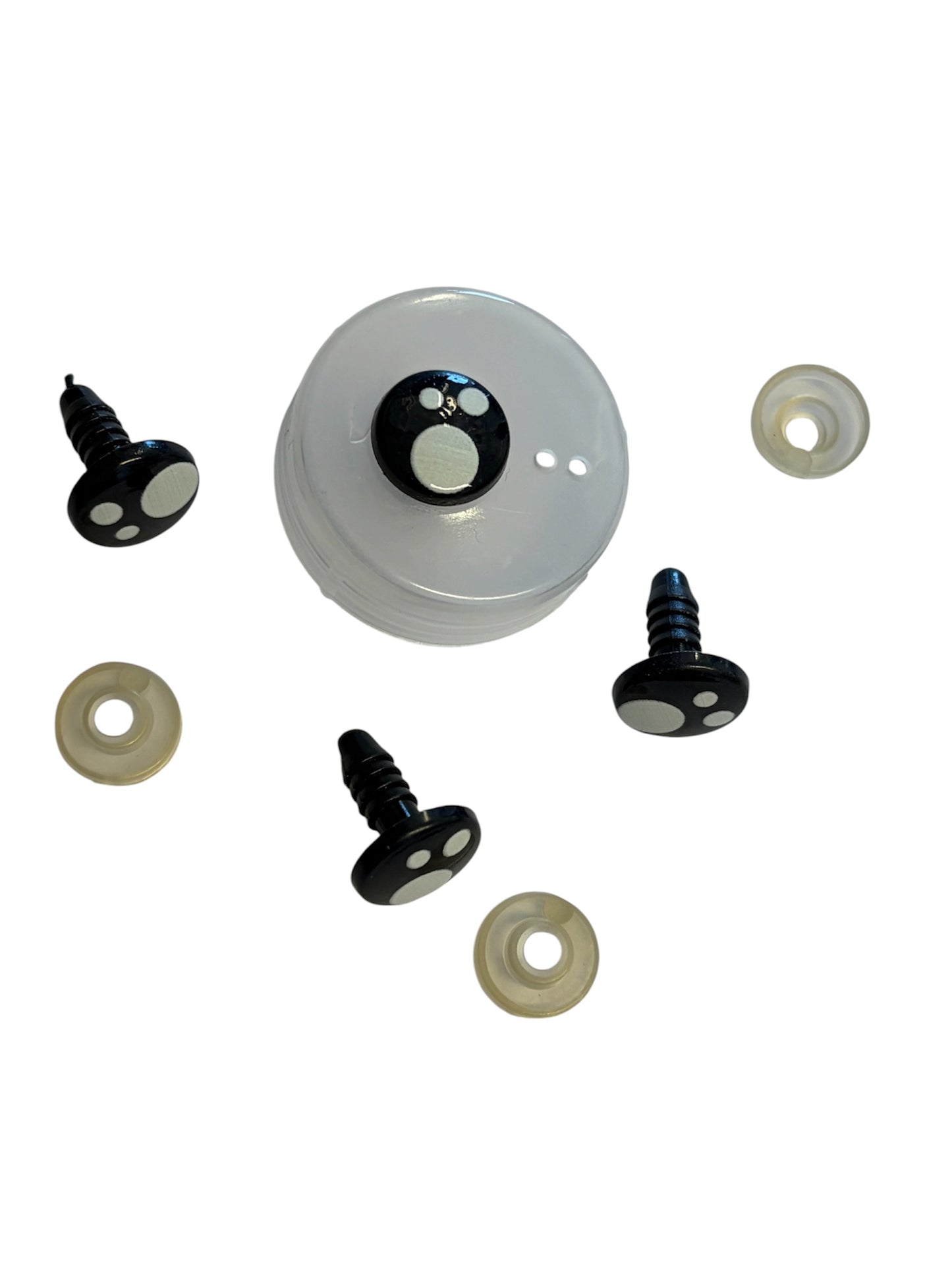 Black Kawaii Toy Safety Eyes (Various Sizes, Priced per pair)