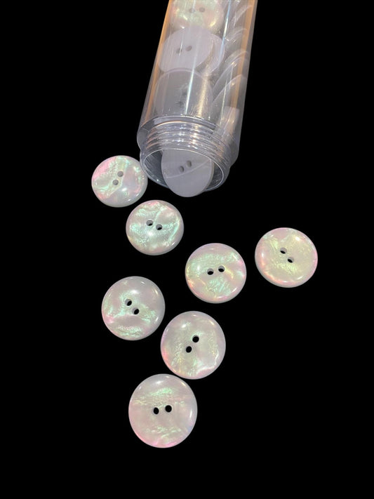 21mm Dusty Mauve Pearlised 2 Hole Button
