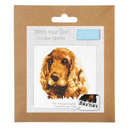 Trimits Counted Cross Stitch Kit Mini Cocker Spaniel Dog