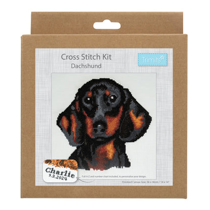 Trimits Cross Stitch Kit Large Dachshund
