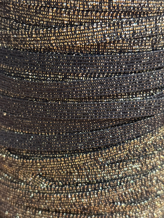 15mm Black Lurex Ribbon (Price per 25cm)