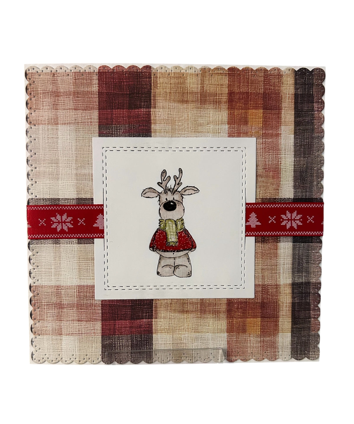 Rosie’s Crafts Christmas Reindeer Handmade Greetings Card